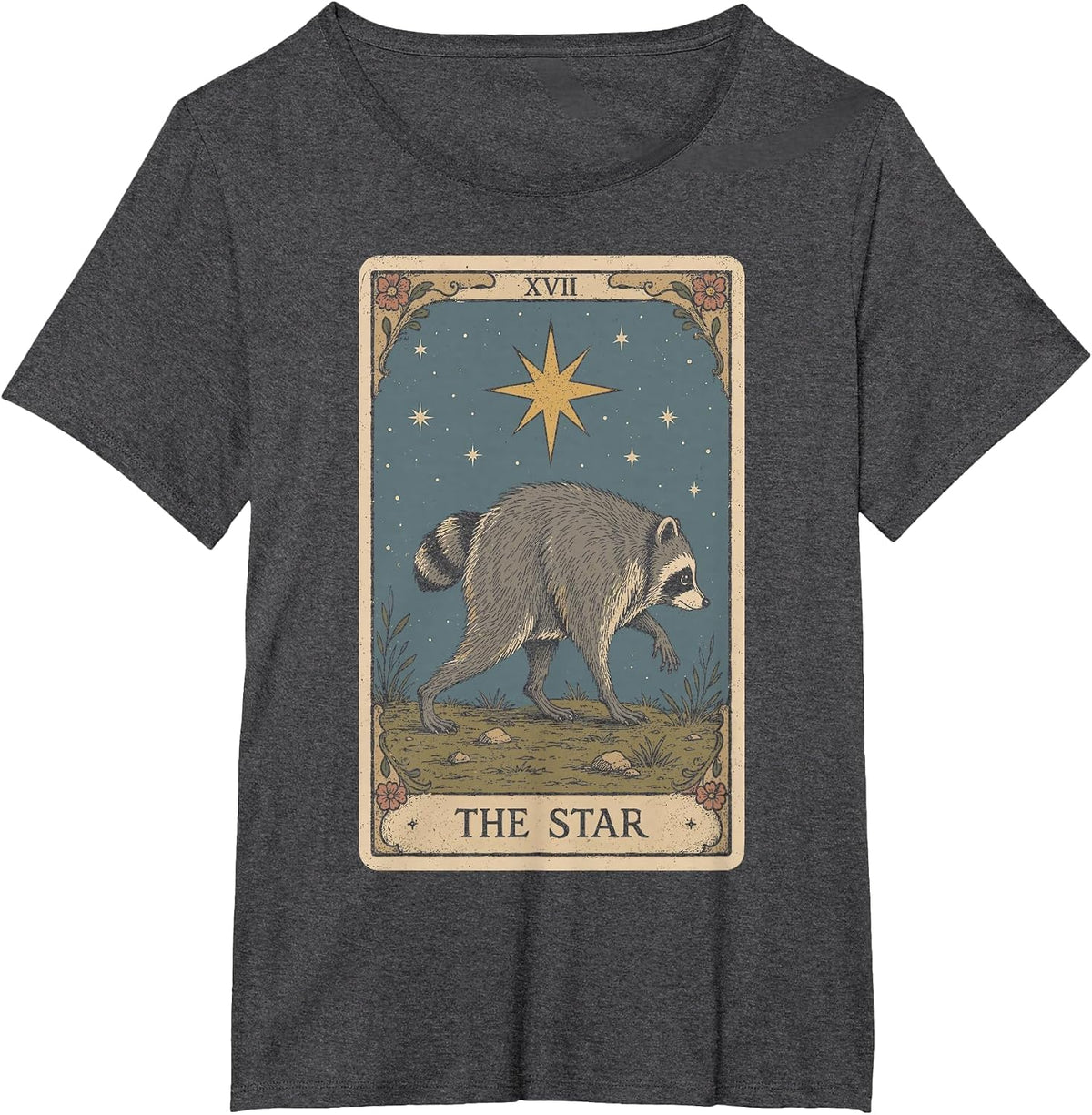 Jimothy The Star Tarot Card T-Shirt - Dark Heather Grey