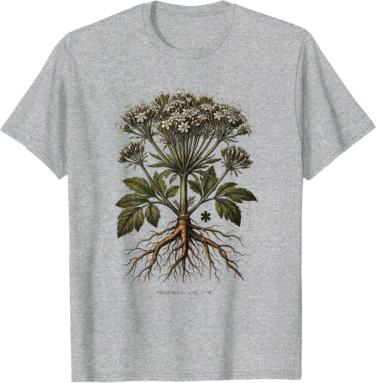 Men's Trauma Life Chose Me EMT Graphic Design T-Shirt - Heather Grey