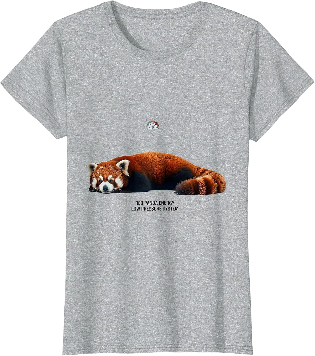 Red Panda Energy Low Pressure System Funny Animal Lover T-Shirt - Heather Grey