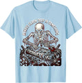 Men's Always Elbow Deep In Something Mechanic Design T-Shirt - Baby Blue