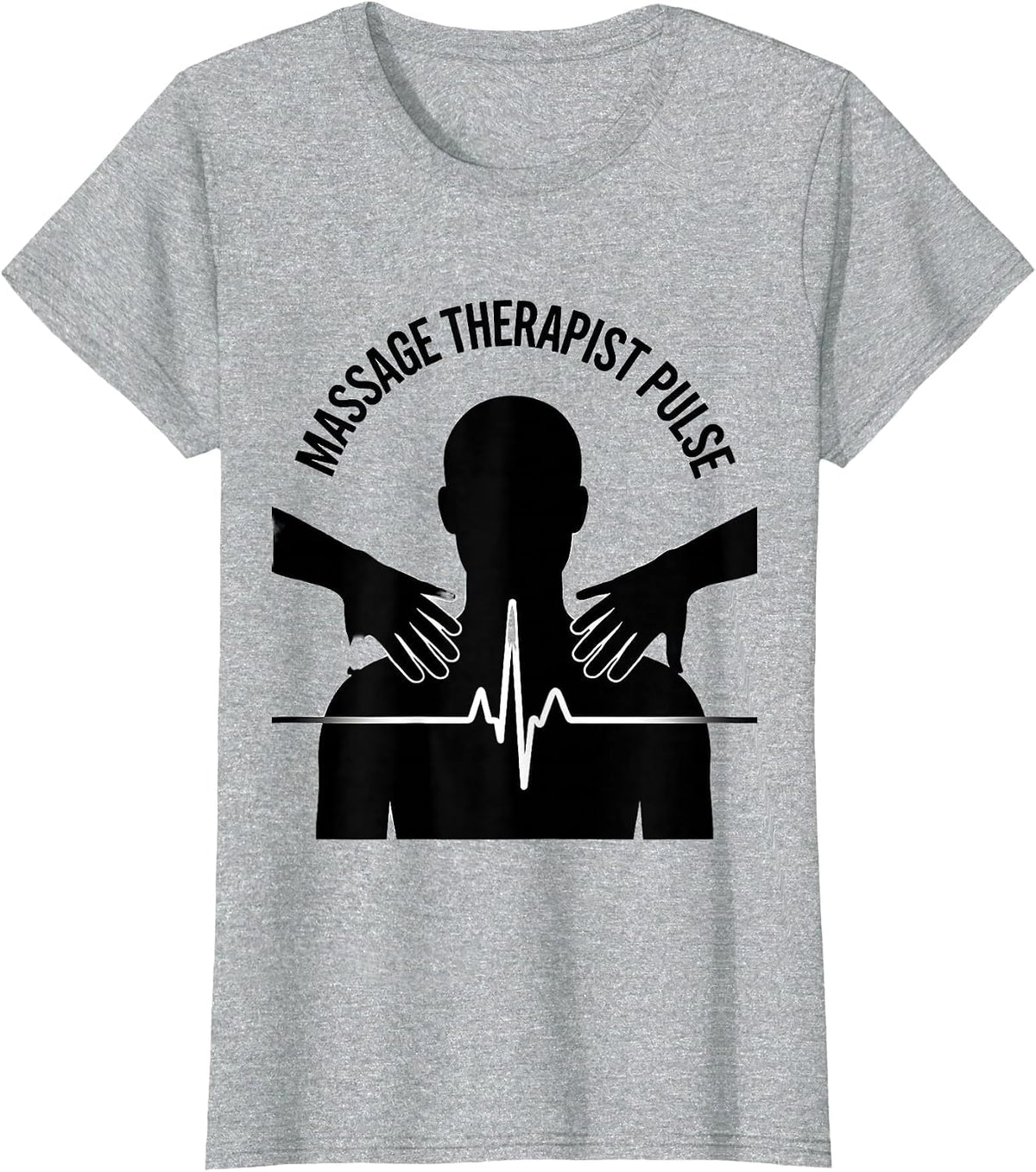 Women's Massage Therapist Pulse Occupational Pride EKG Pulse T-Shirt - Heather Grey
