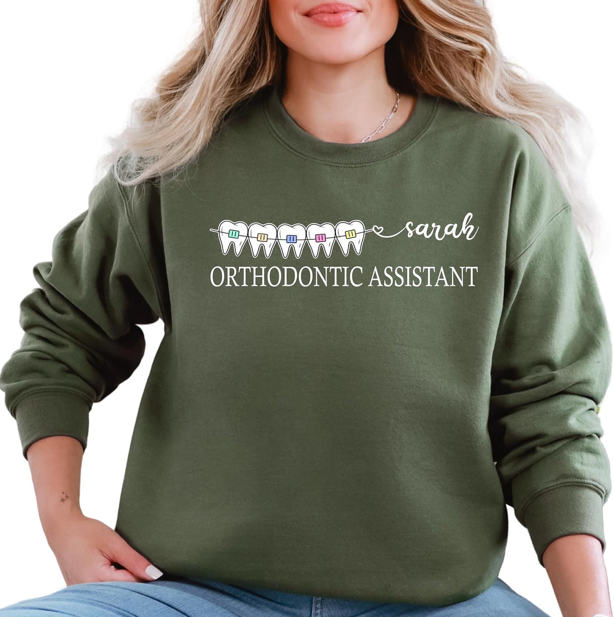 Custom Dental Assistant Sweatshirt, Custom Dentistry Shirt, Personalized Dentist Gift, Gift for New Dental Assistant -