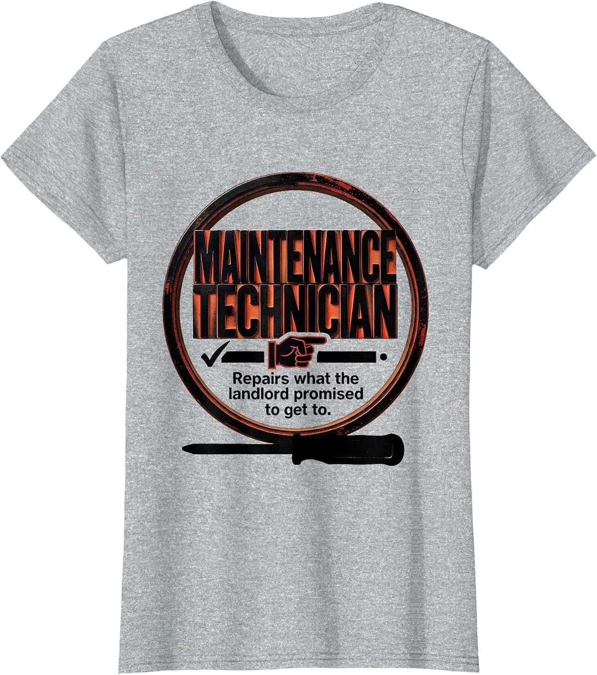 Maintenance Technician Repair Worker Job Definition Humor T-Shirt - Heather Grey