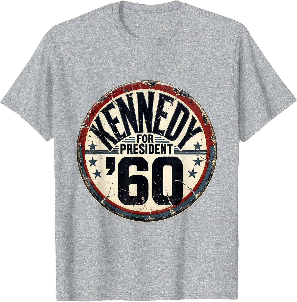 Men's Kennedy for President '60 Distressed Political History T-Shirt - Heather Grey