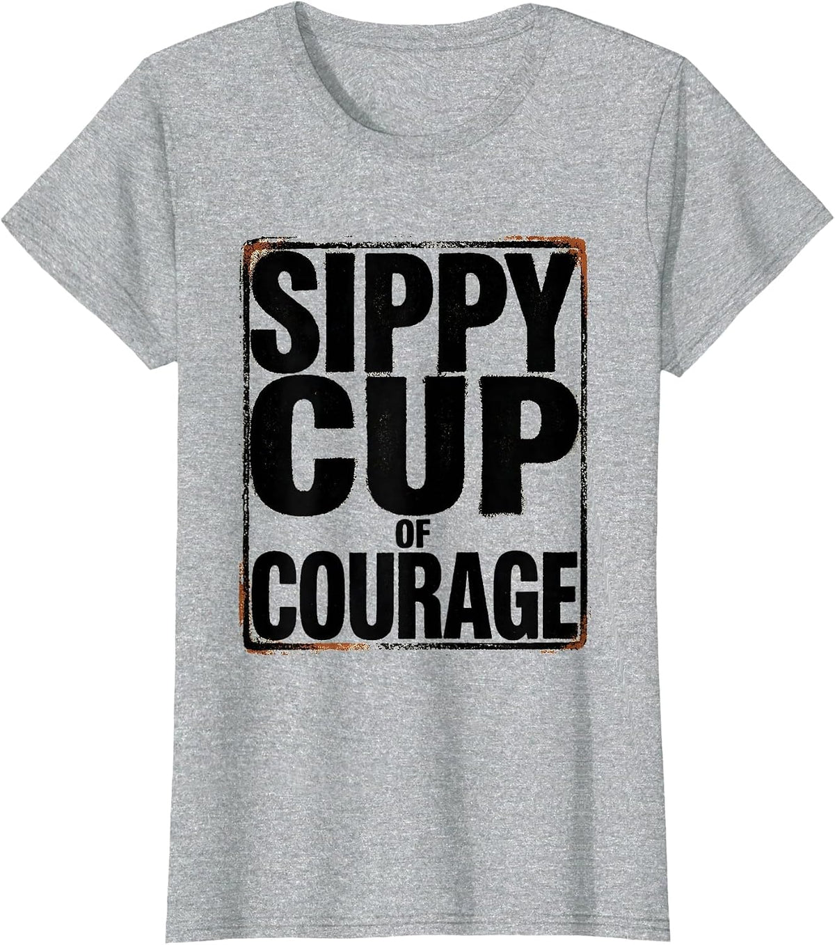 Women's Sippy Cup of Courage Preschool Teacher Design T-Shirt - Heather Grey