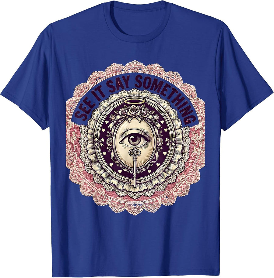 See It Say Something Domestic Violence Awareness T-Shirt - Royal Blue