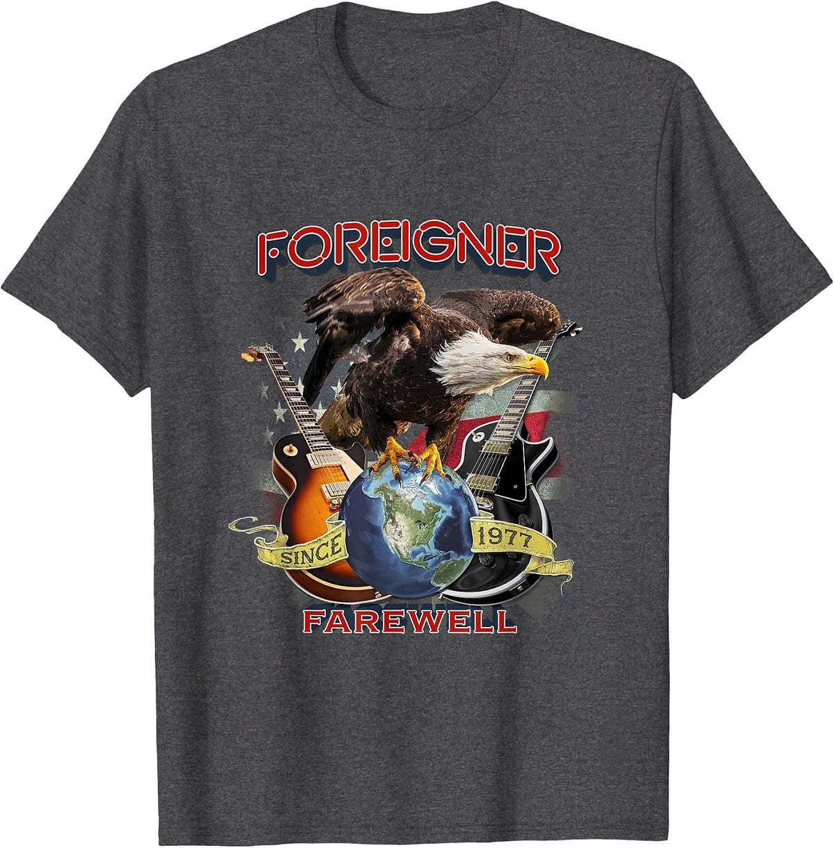 Foreigner Farewell T-Shirt - Dark Heather Grey