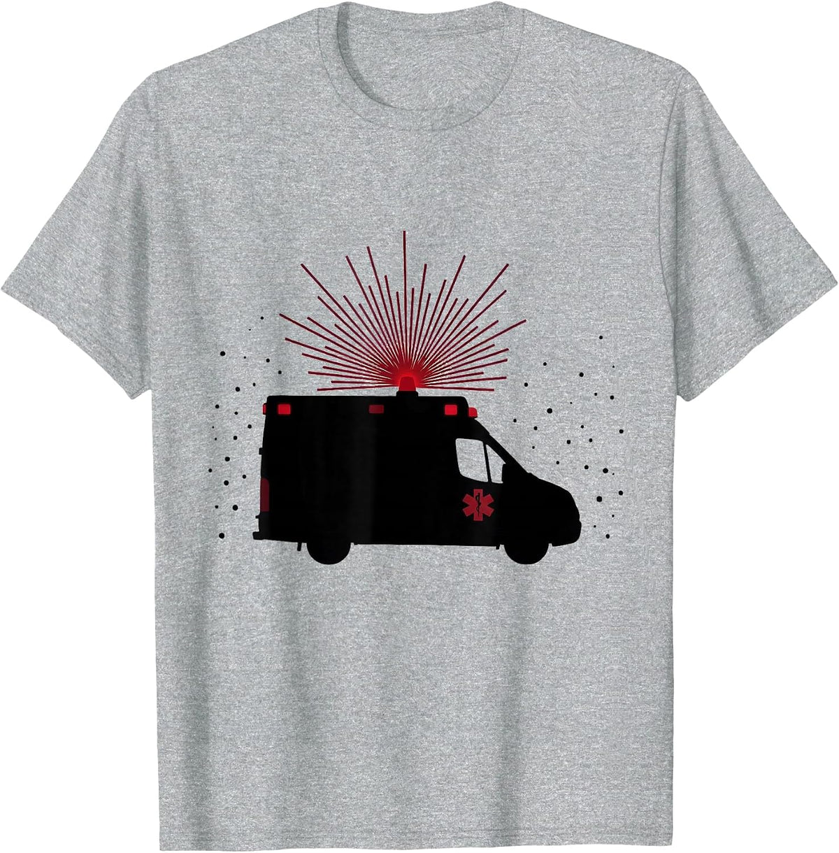 Men's Ambulance Silhouette Funny EMT Paramedic Gift T-Shirt - Heather Grey