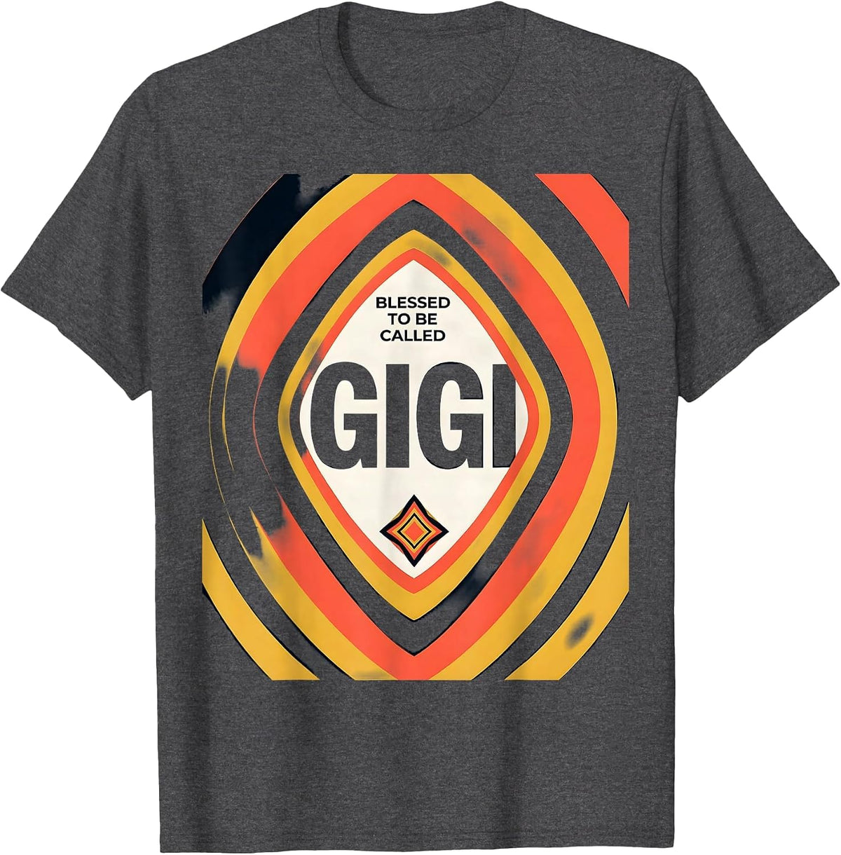 Men's Blessed To Be Called Gigi Sentimental Grandmother Gift T-Shirt - Dark Heather Grey