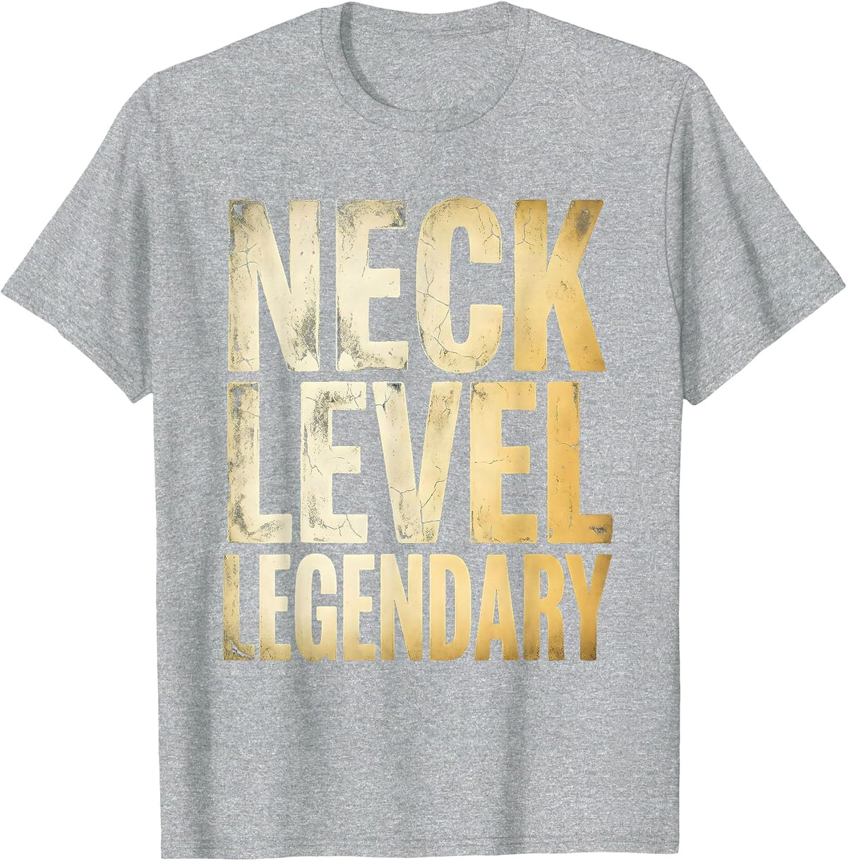 Men's Neck Level Legendary Funny Giraffe Design T-Shirt - Heather Grey