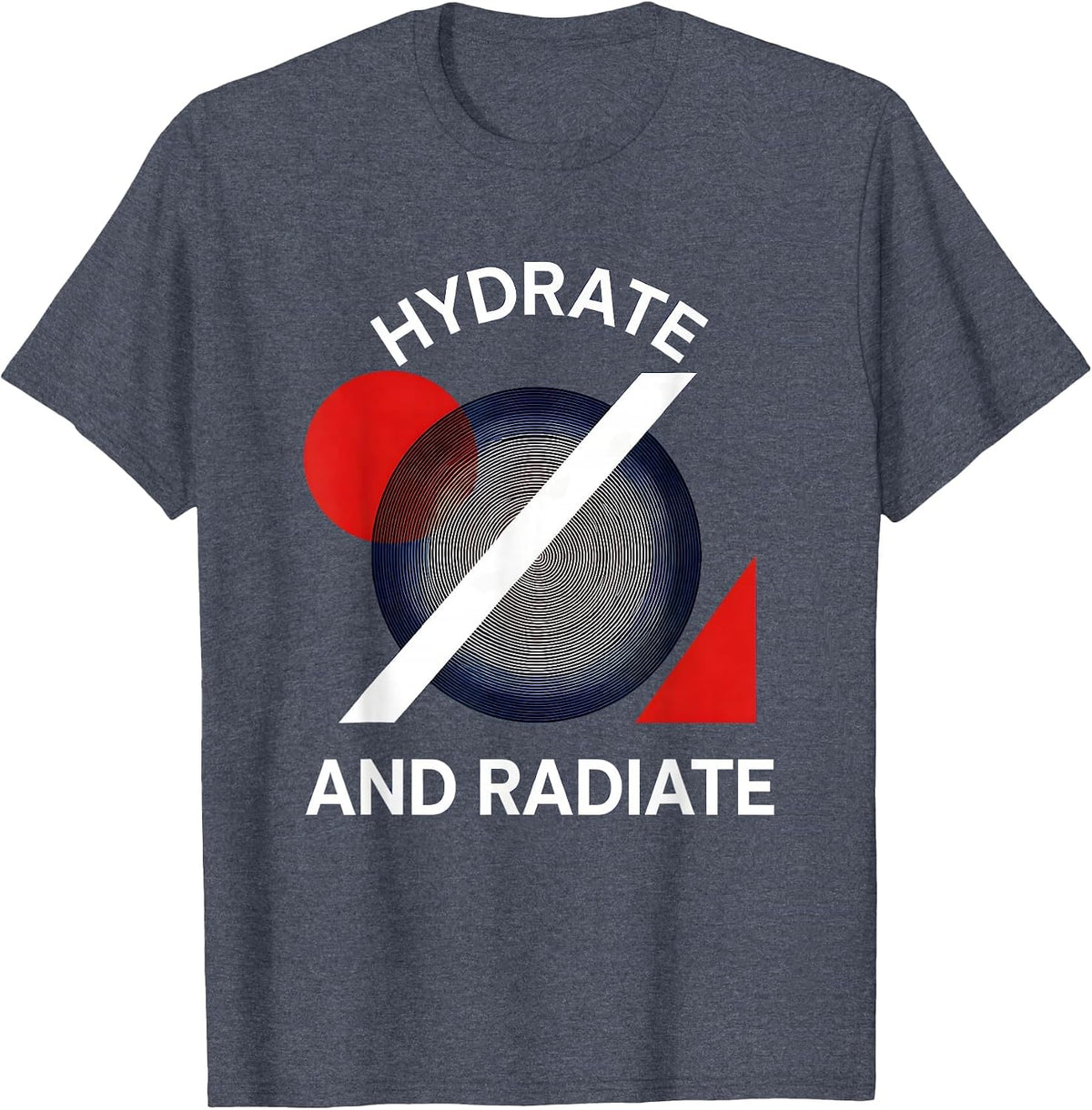 K-Beauty Glass Skin Hydrate and Radiate Design T-Shirt - Heather Blue