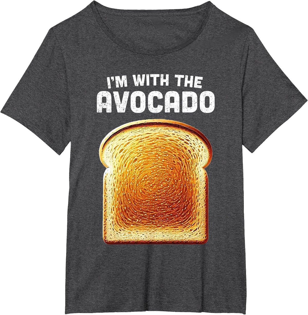 Im with Avocado Shirt Toast Matching Funny Halloween Costume T-Shirt - Dark Heather Grey