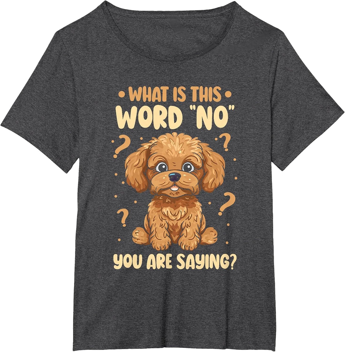 What is This Word No You are Saying Cavapoo Dog Breed T-Shirt - Dark Heather Grey