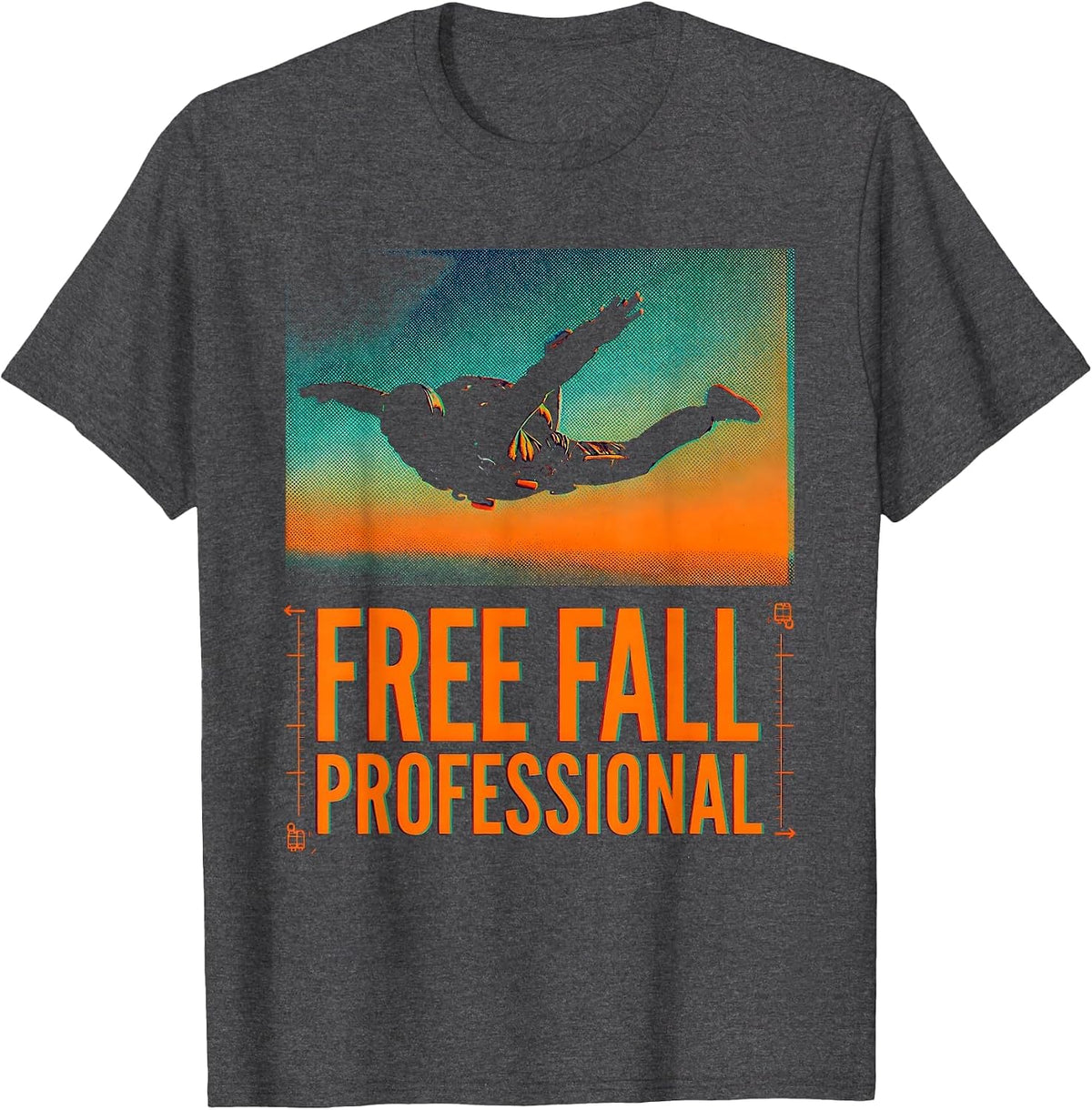 Free Fall Professional Funny Skydiving Skydive Lover T-Shirt - Dark Heather Grey