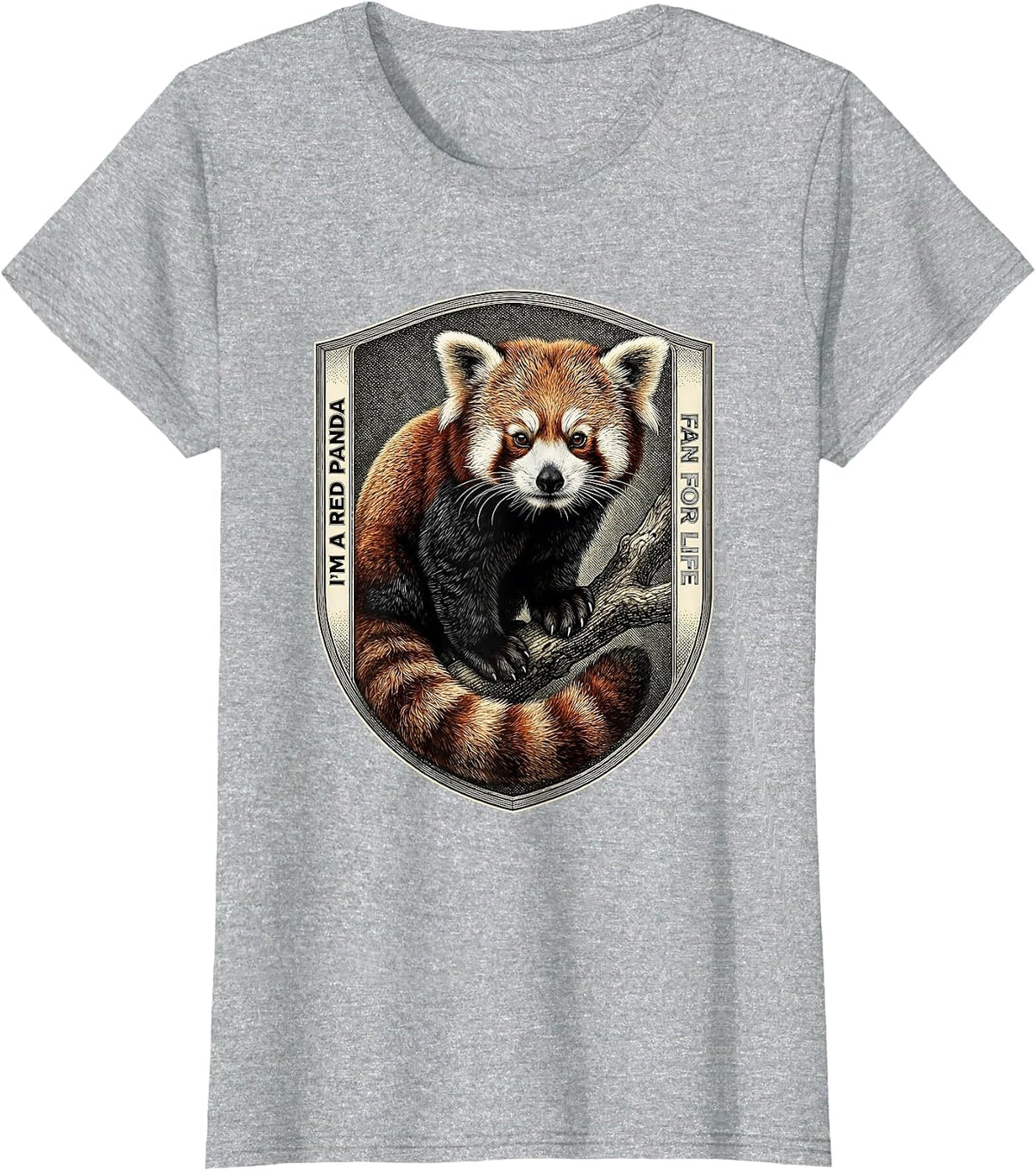 I'm A Red Panda Fan For Life Cute Red Panda Lover Gift T-Shirt - Heather Grey
