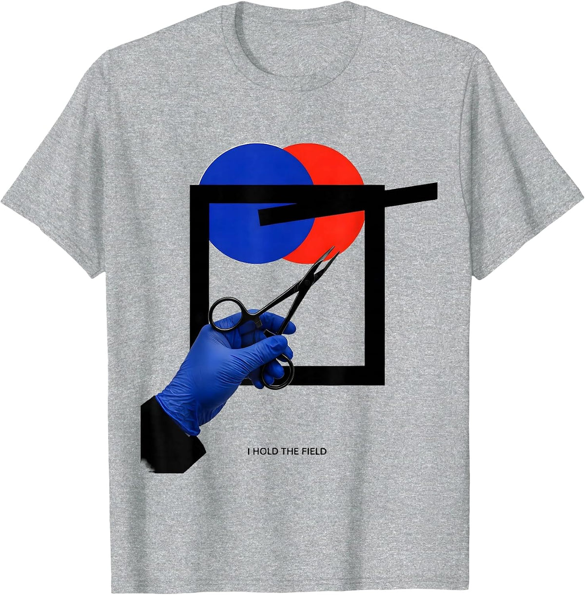 Men's I Hold The Field Playful Surgical Tech Occupational Pride T-Shirt - Heather Grey