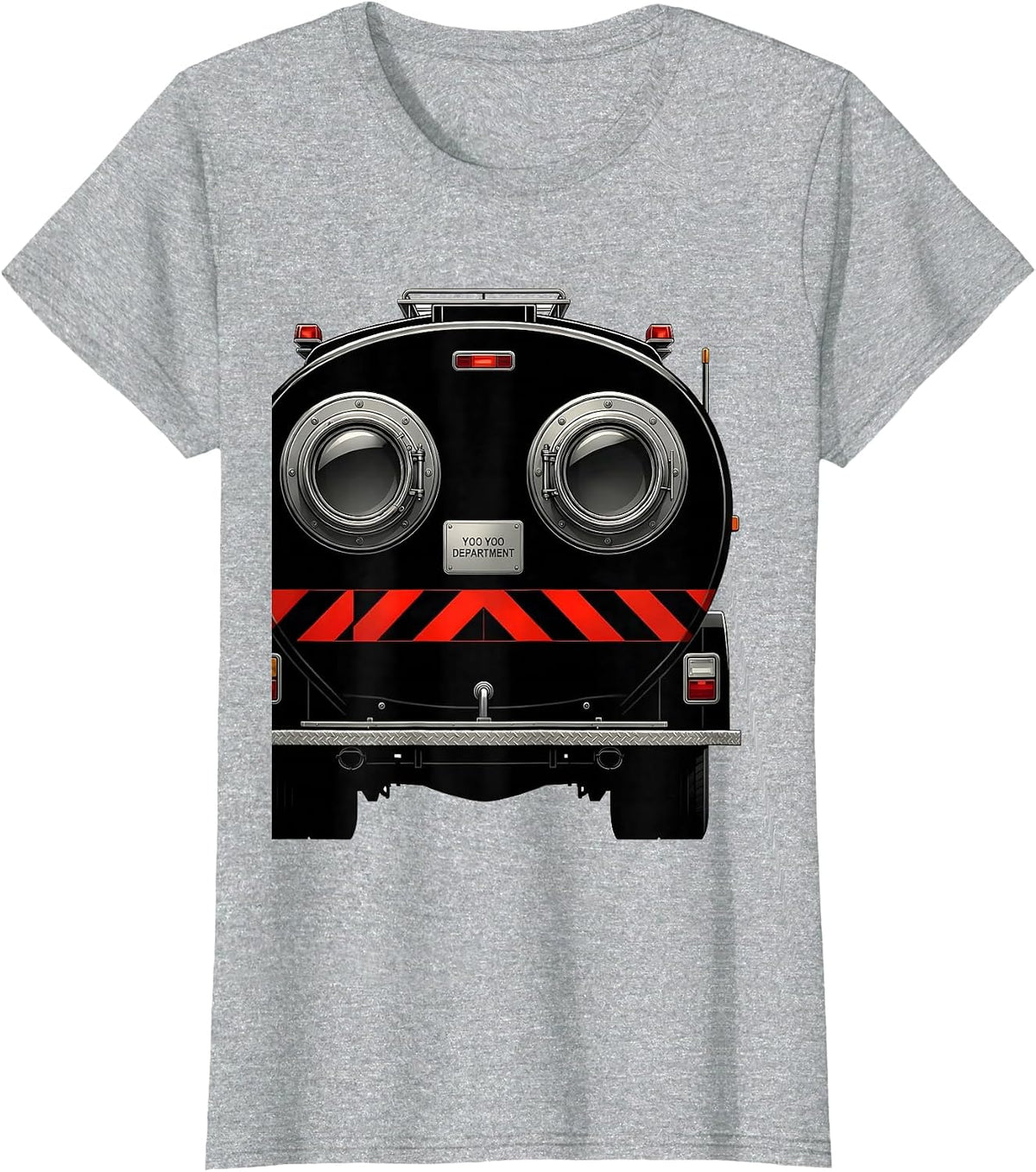 Yoo Yoo Department Funny Firefighter Humor Fire Department T-Shirt - Heather Grey