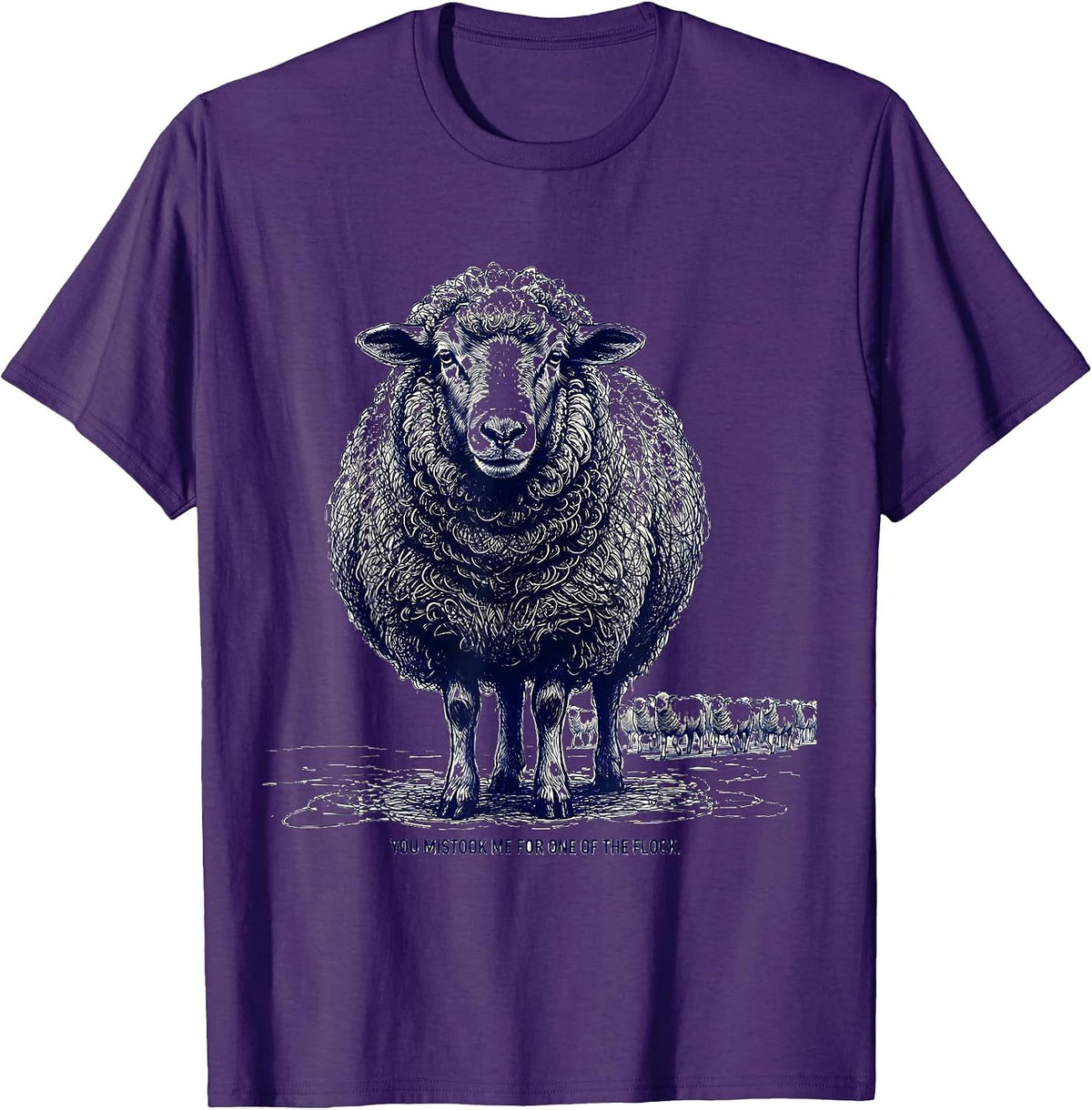 You Mistook Me For One Of The Flock Funny Black Sheep T-Shirt - Purple