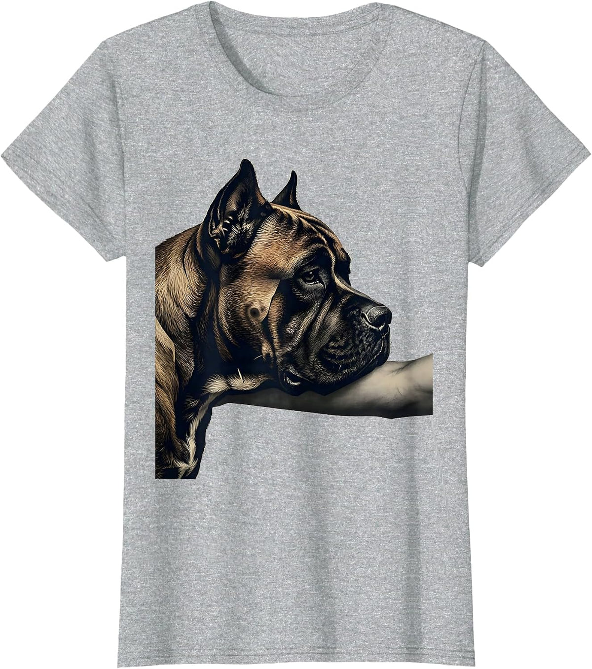 Women's Cane Corso Minimalist Dog Lover Gift T-Shirt - Heather Grey