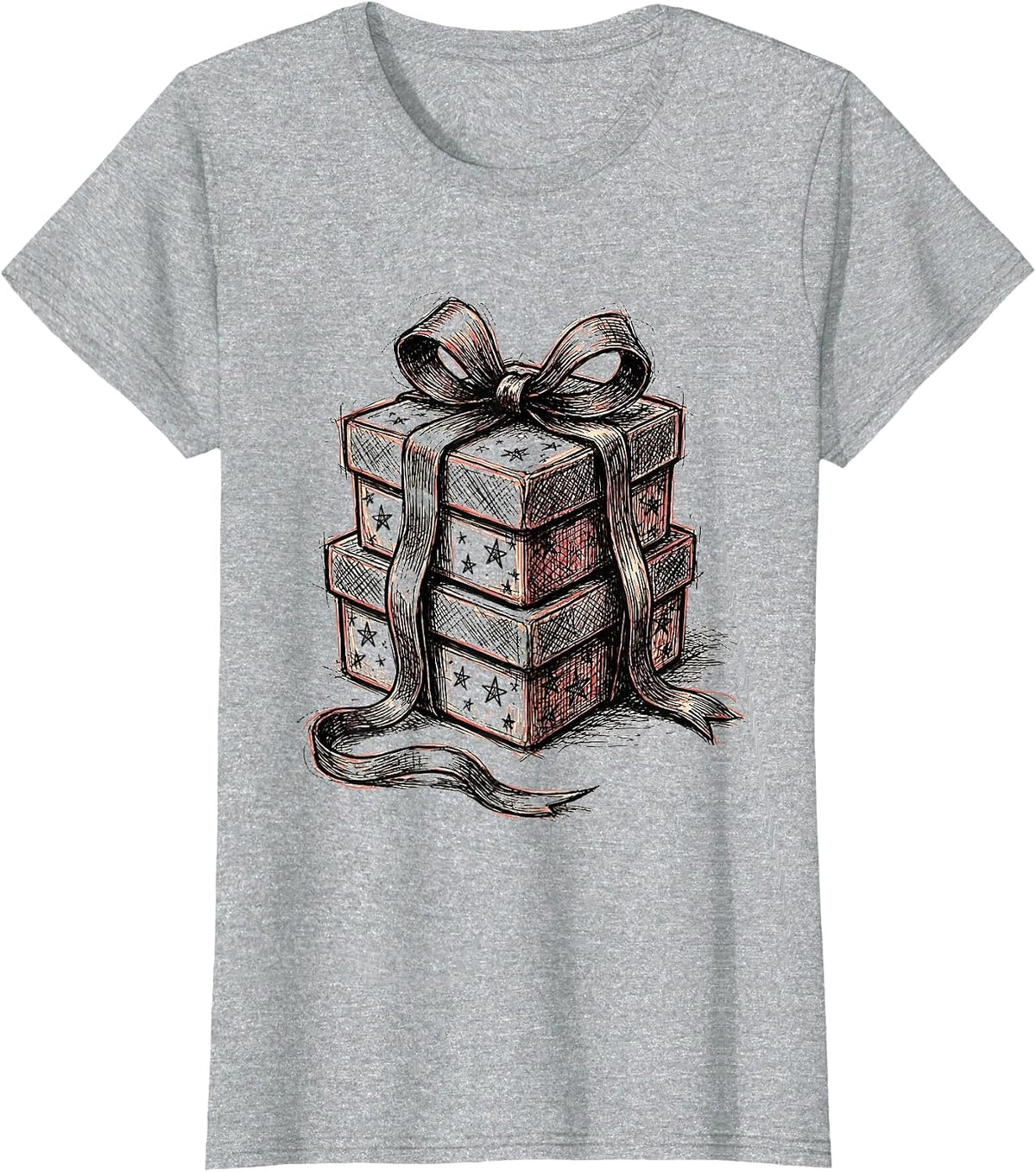 Third Grade Teacher Crayon Boxes Ribbon Graphic T-Shirt - Heather Grey