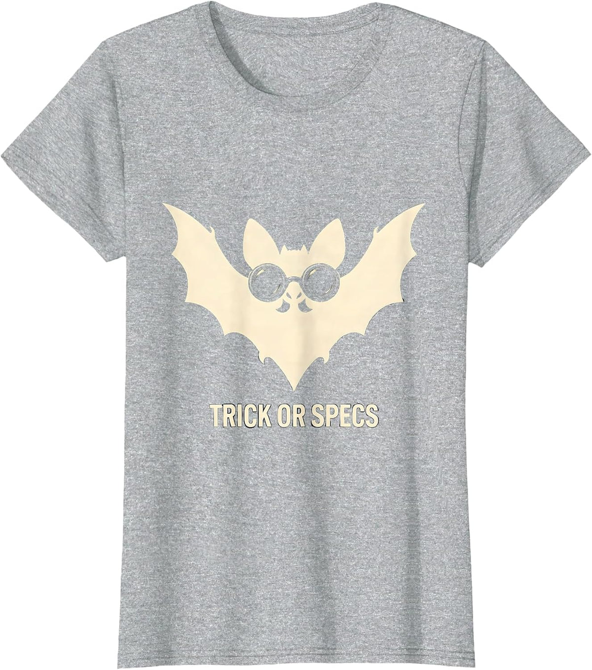 Women's Trick or Specs Silhouette Halloween Optometrist Eye Doctor T-Shirt - Heather Grey