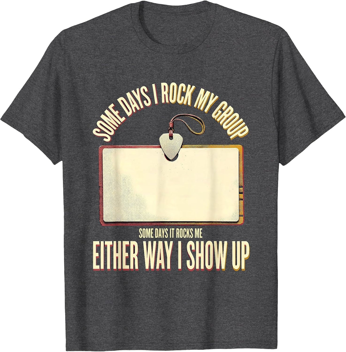 Some Days I Rock My Group Rock Music Teacher Staff T-Shirt - Dark Heather Grey