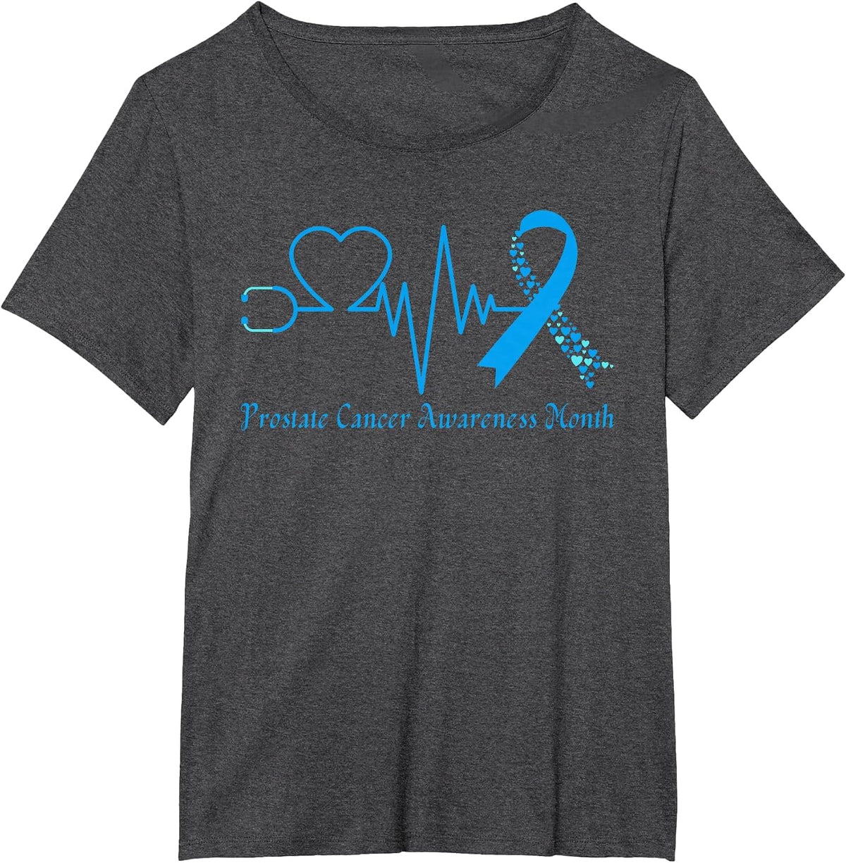 Prostate Cancer Awareness Month We Wear Light Blue Support T-Shirt - Dark Heather Grey