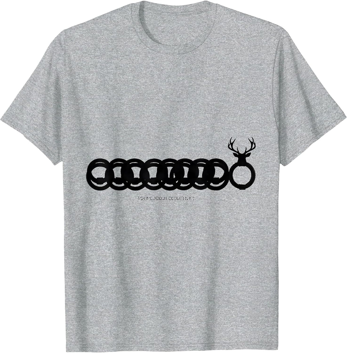 Men's Ask Me About Collar Nine Funny Christmas Deer Hunter Gift T-Shirt - Heather Grey