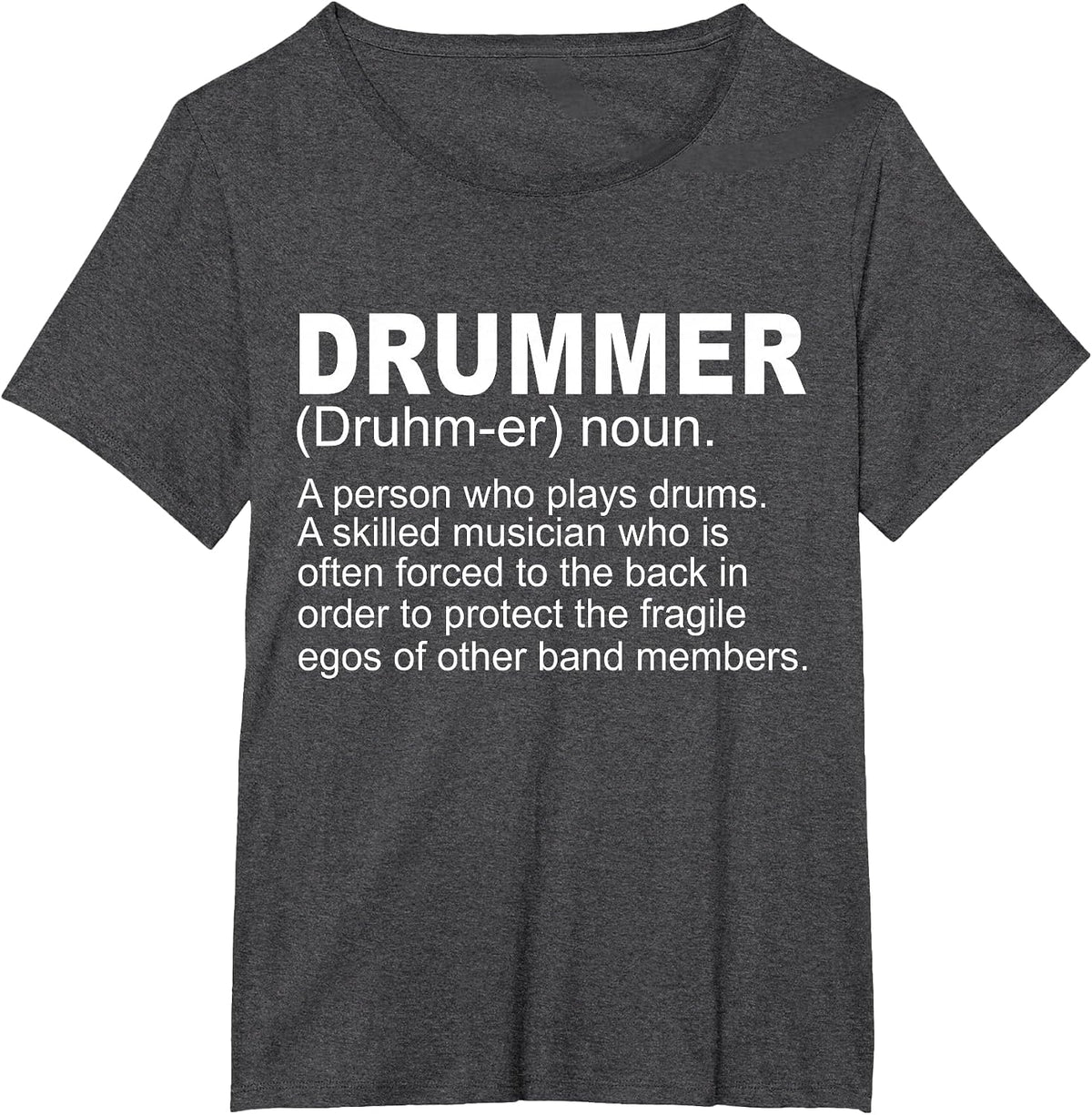Drummer Funny - Drummer A Person Who Plays Drums T-Shirt - Dark Heather Grey