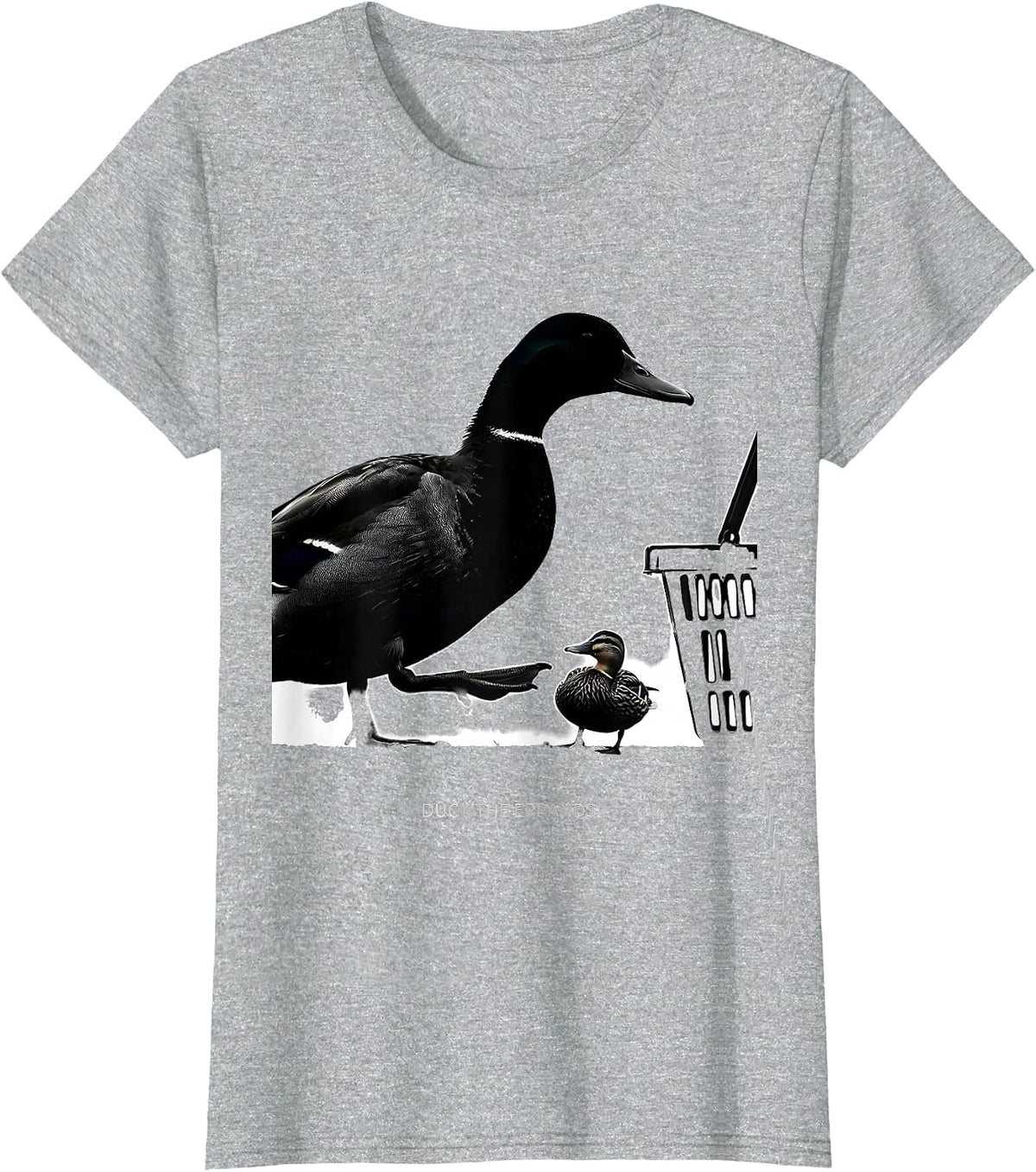 Duck The Errands Funny Duck Hunter Waterfowl Hunting Humor T-Shirt - Heather Grey