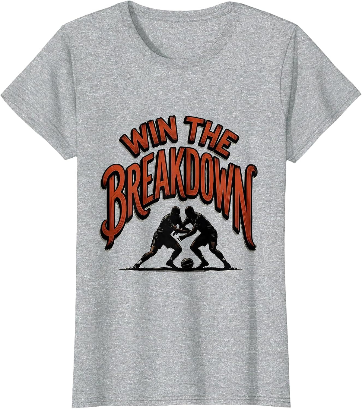 Women's Win The Breakdown Funny Rugby Player Coach Fan Vintage Humor T-Shirt - Heather Grey