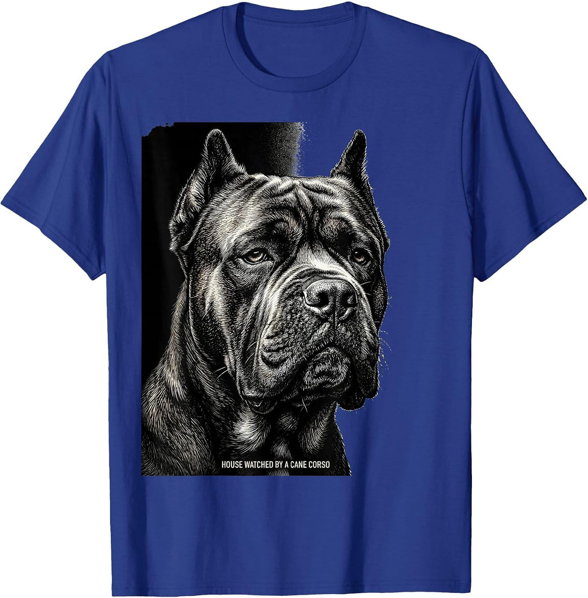 House Watched By A Cane Corso Funny Dog Owner Breed Pride T-Shirt - Royal Blue