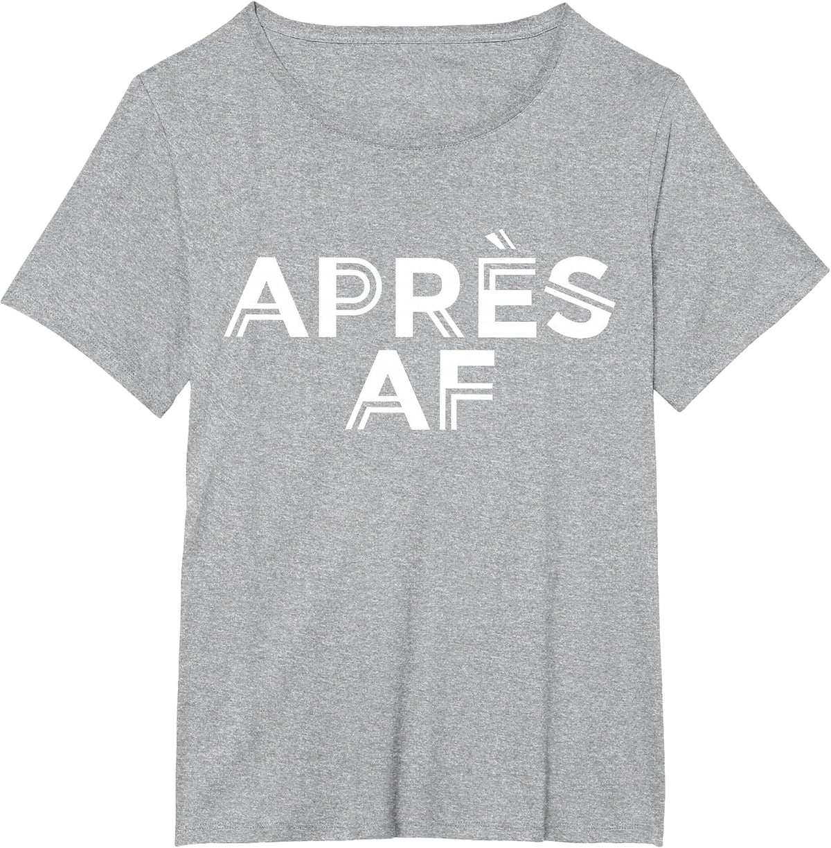 Apres AF Funny Skiing Ski Snowboarding Winter Sports Ice T-Shirt - Heather Grey