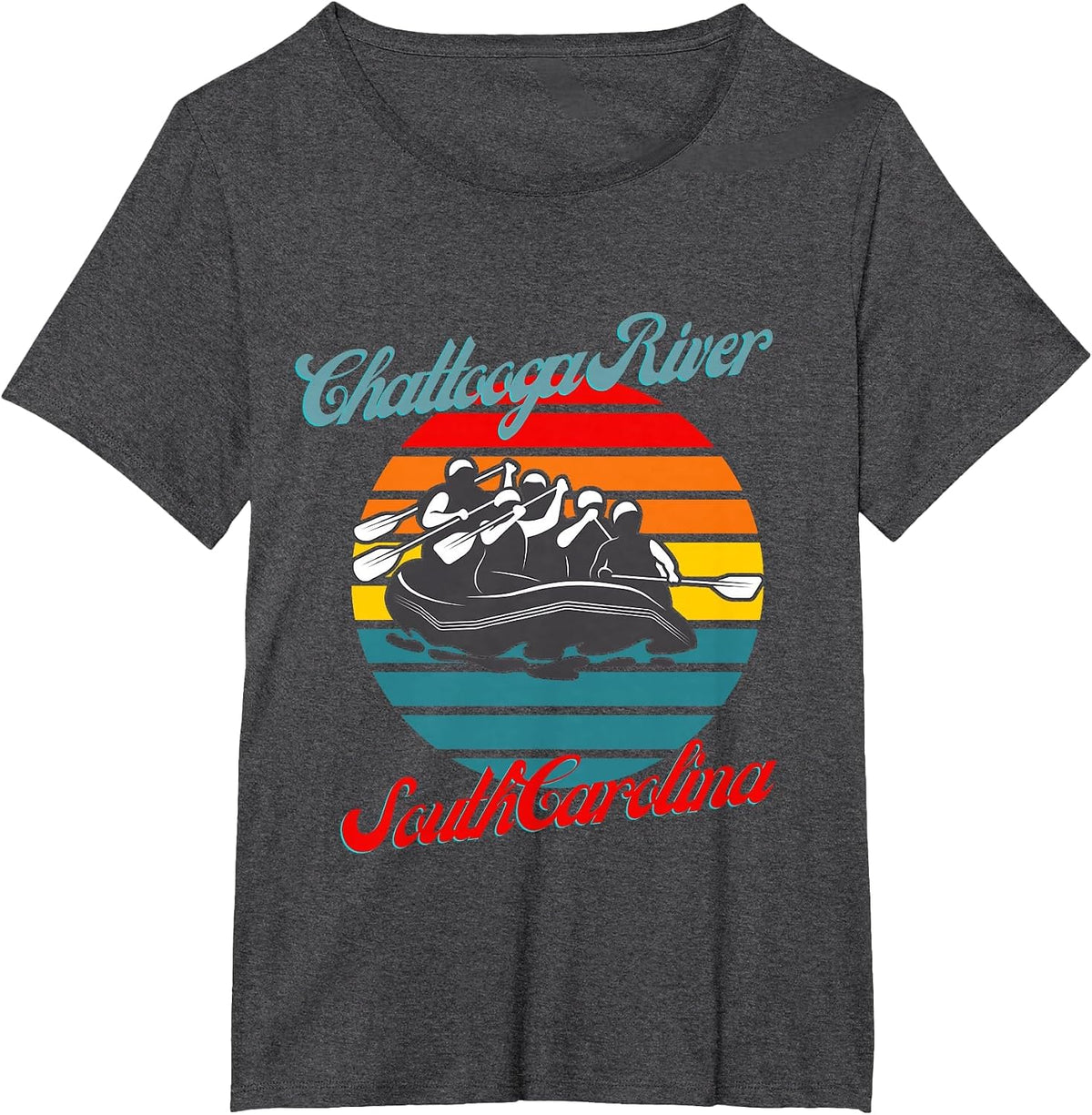 Chattooga River South Carolina White Water Rafting T-Shirt - Dark Heather Grey