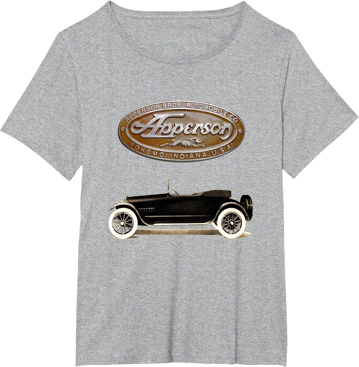 Antique Car 1915 Apperson Bros. Jack Rabbit T-Shirt - Heather Grey