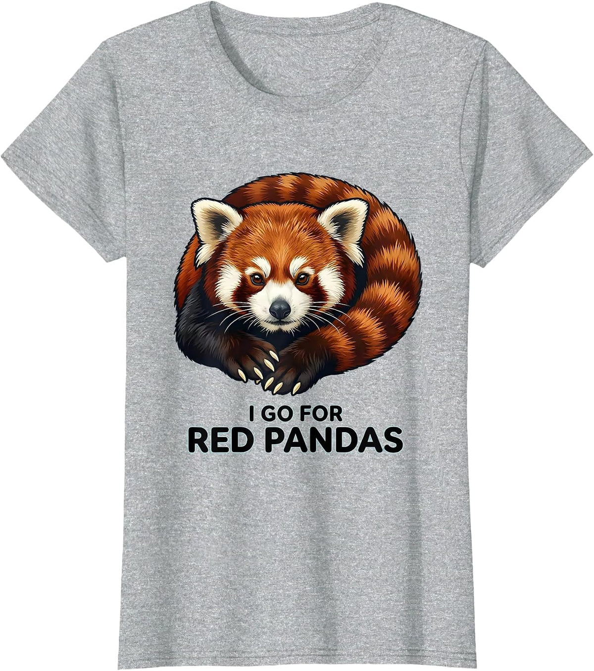 I Go For Red Pandas Cute Red Panda Lover Gift T-Shirt - Heather Grey