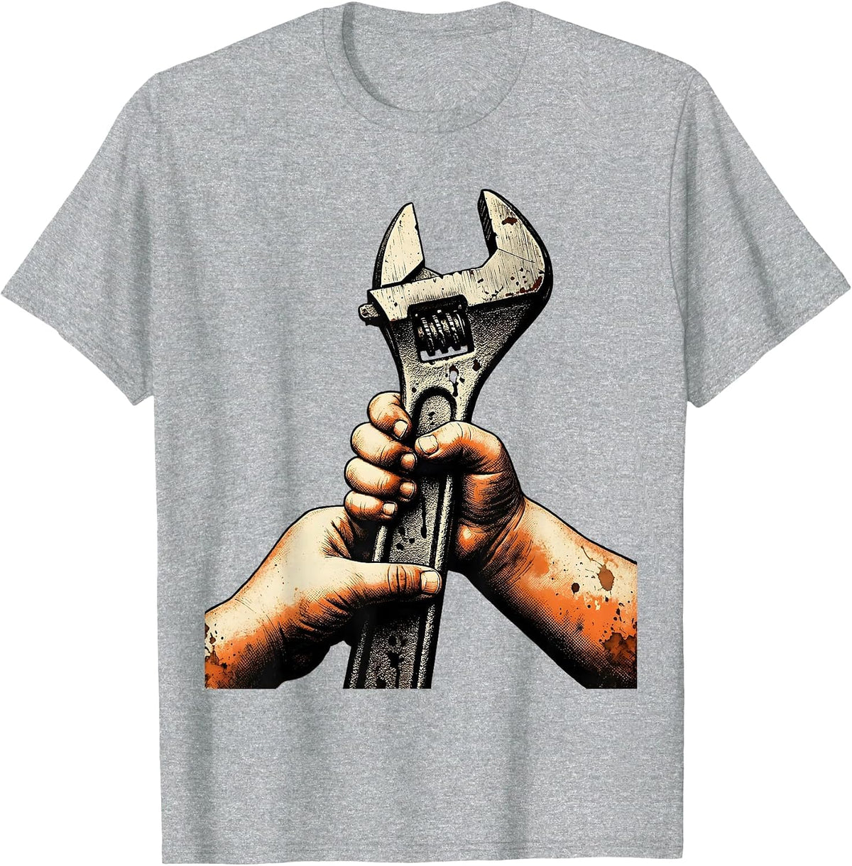Men's Teach Kids to Change Oil Wrench Graphic T-Shirt - Heather Grey