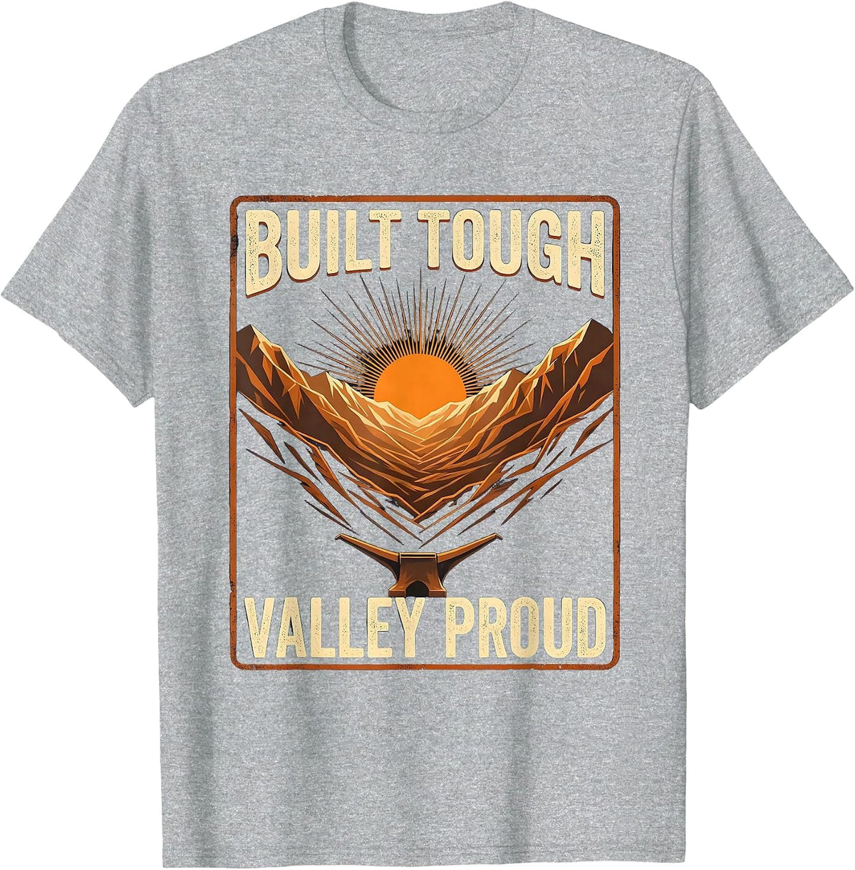 Men's Built Tough Valley Proud Valley Forge Automotive T-Shirt - Heather Grey