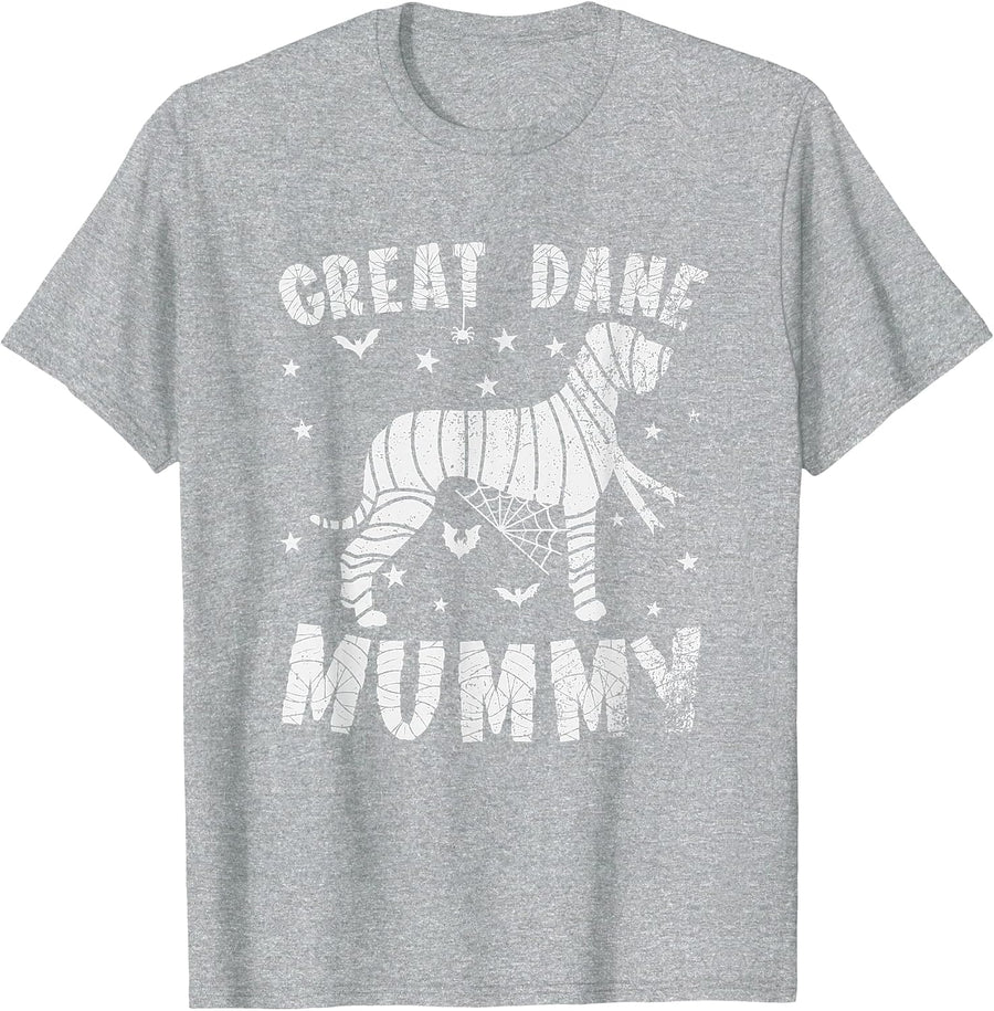 Great Dane Mama - Halloween T-Shirt - Heather Grey