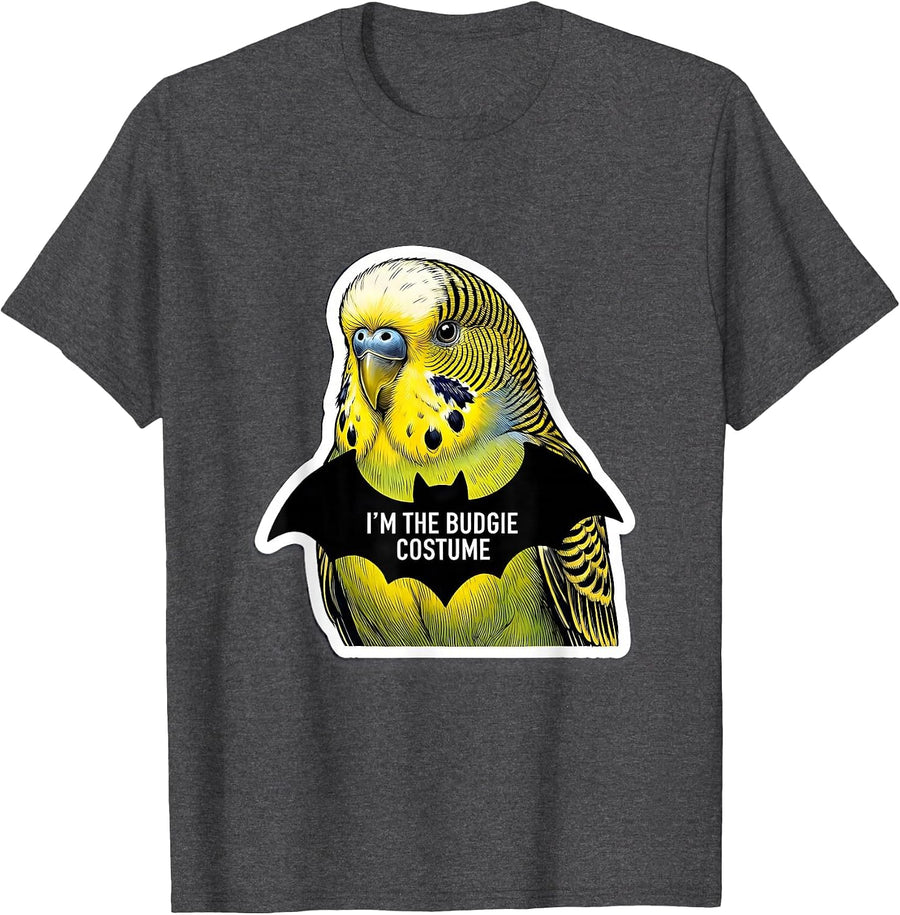 Men's I'm The Budgie Costume Funny Bird Lover Halloween Party T-Shirt - Dark Heather Grey
