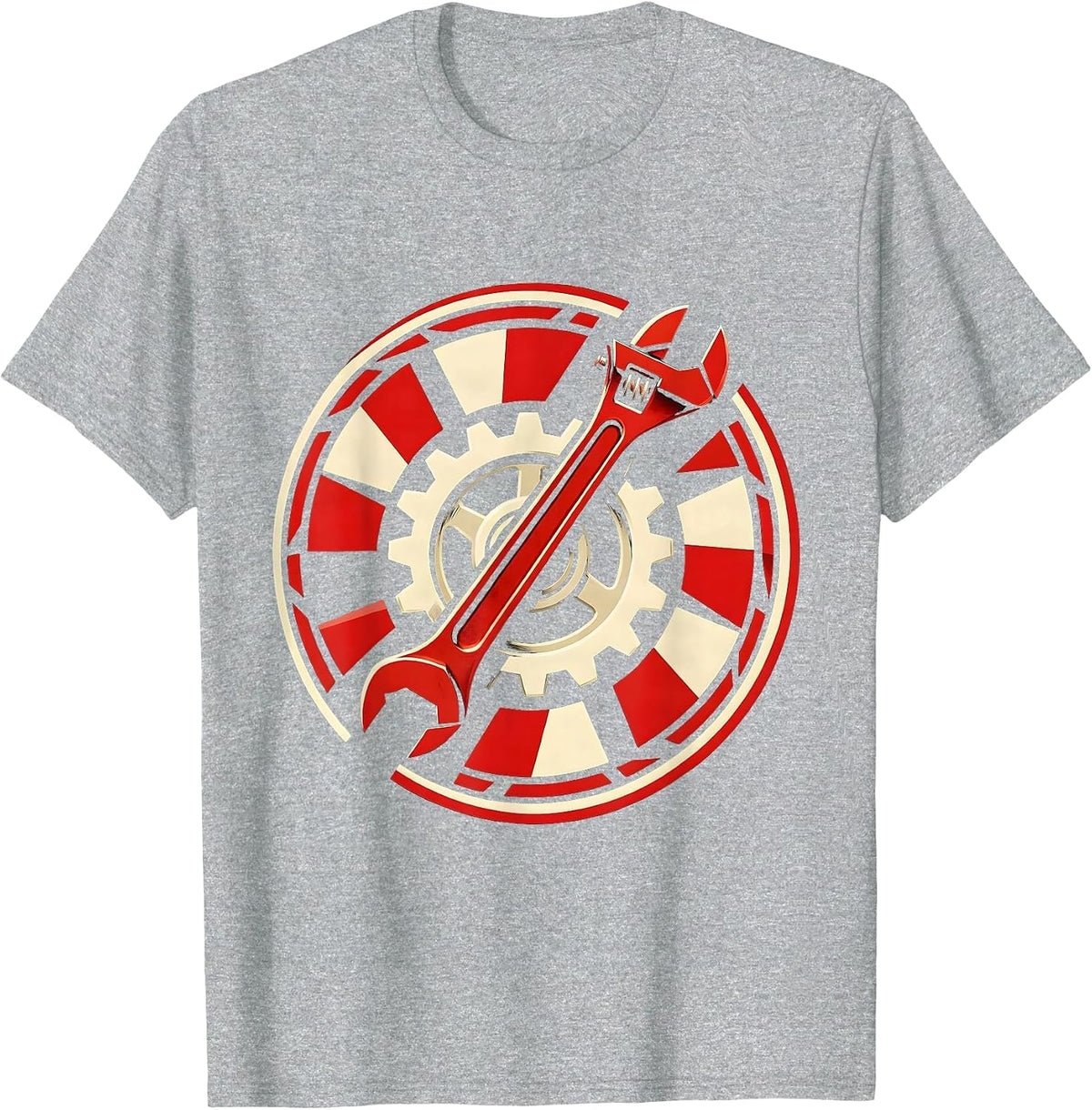 Men's Valley Forge Automotive Wrench and Gear Illustration T-Shirt - Heather Grey