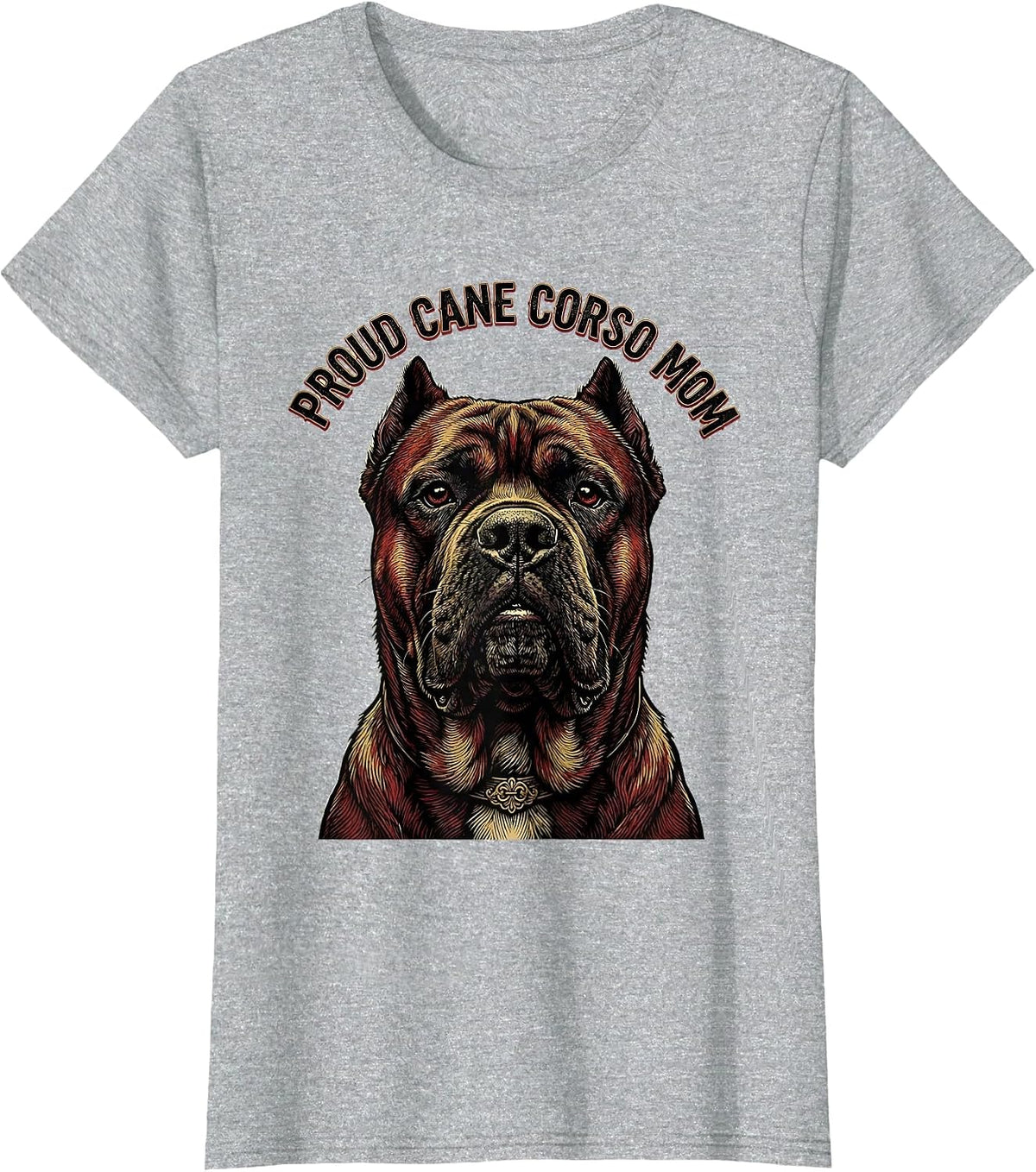 Women's Proud Cane Corso Mom Tattoo Dog Lover Gift T-Shirt - Heather Grey