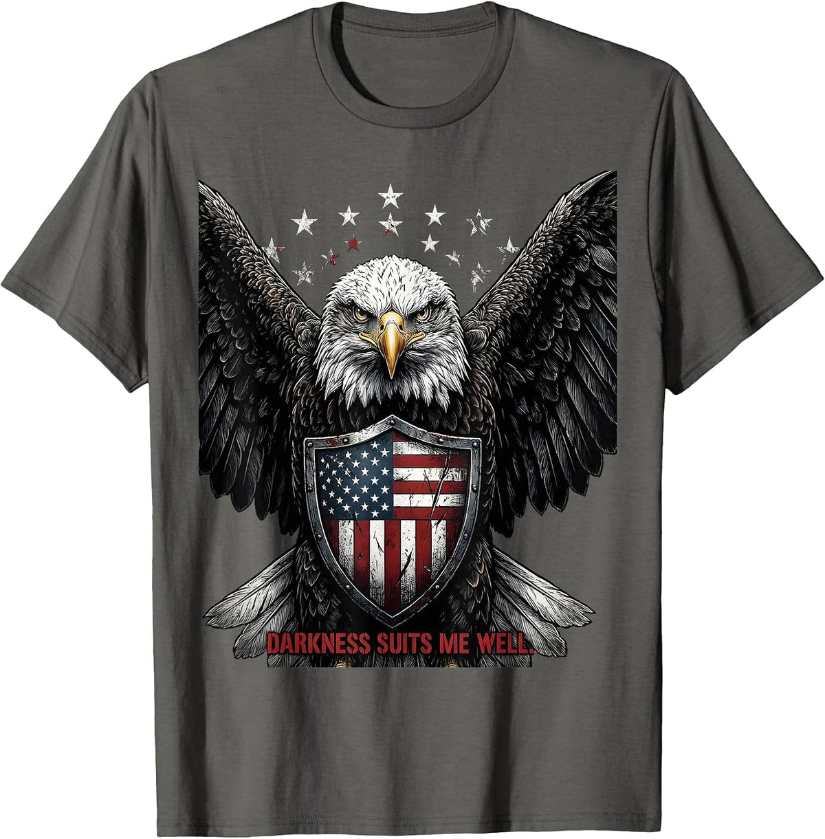 Darkness Suits Me Well Gothic Men's Design T-Shirt - Asphalt Grey