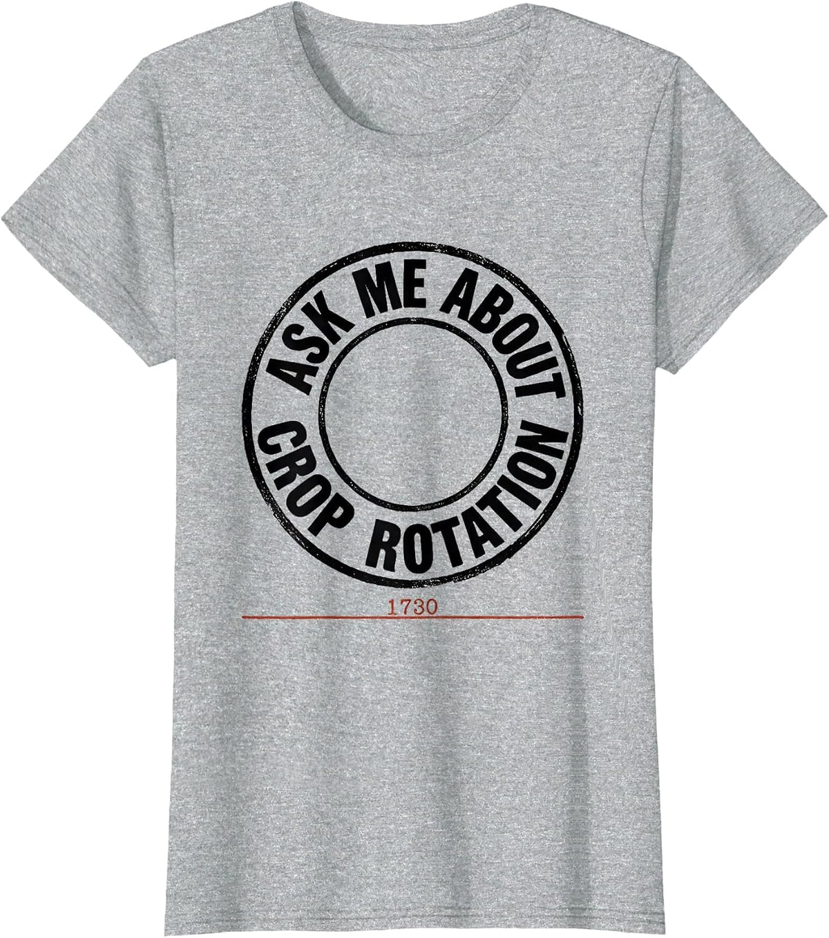 Ask Me About Crop Rotation 1730 Funny History Teacher Gift T-Shirt - Heather Grey