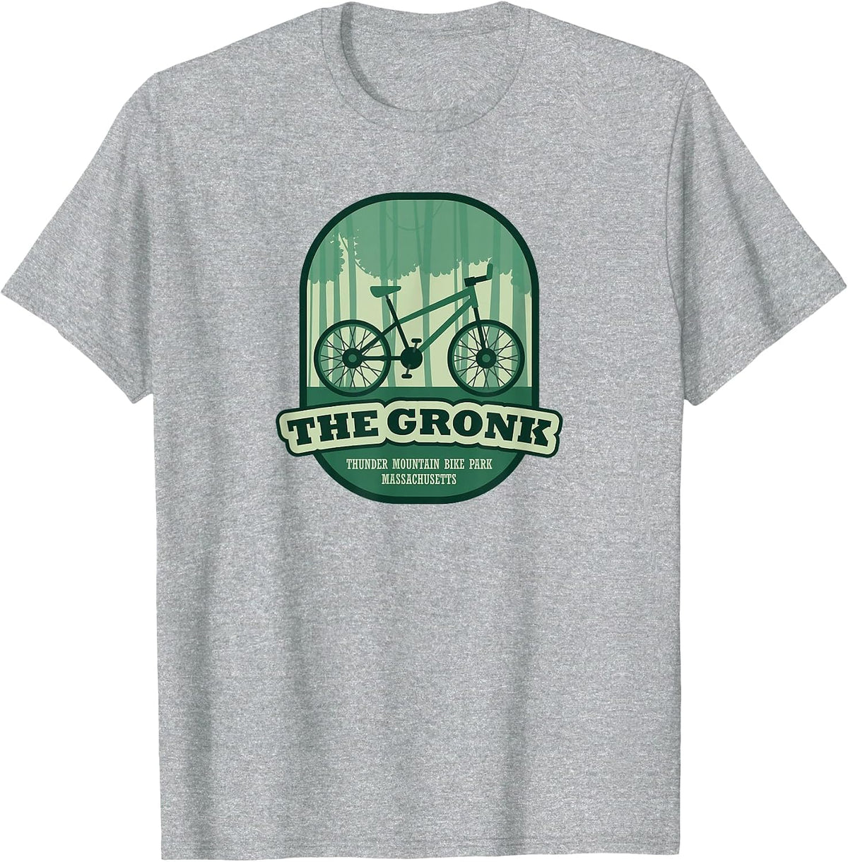 The Gronk - Thunder Mountain Bike Park, Massachusetts T-Shirt - Heather Grey