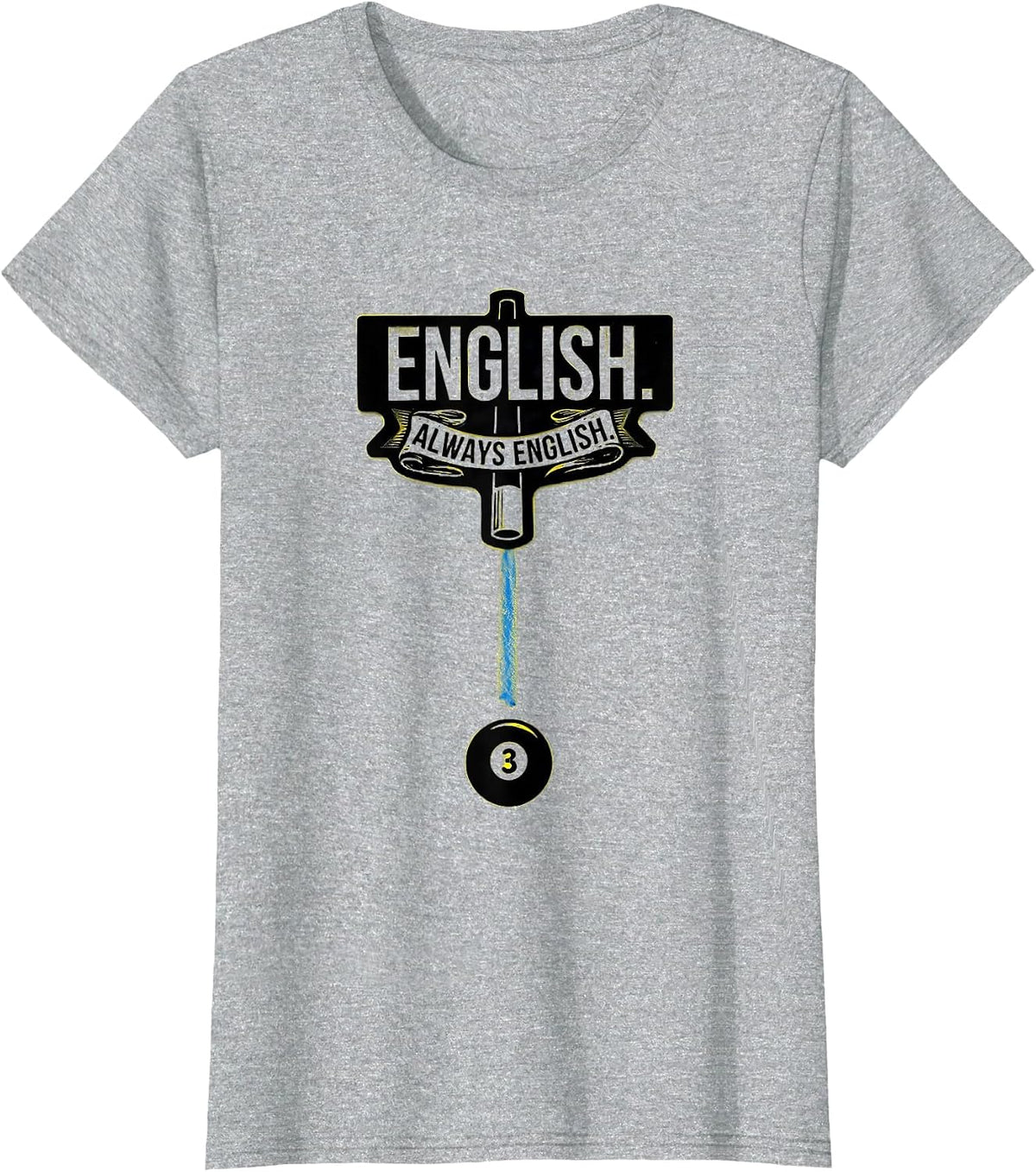 Never Underestimate An Old Man With A Cue Stick Pool Player T-Shirt - Heather Grey