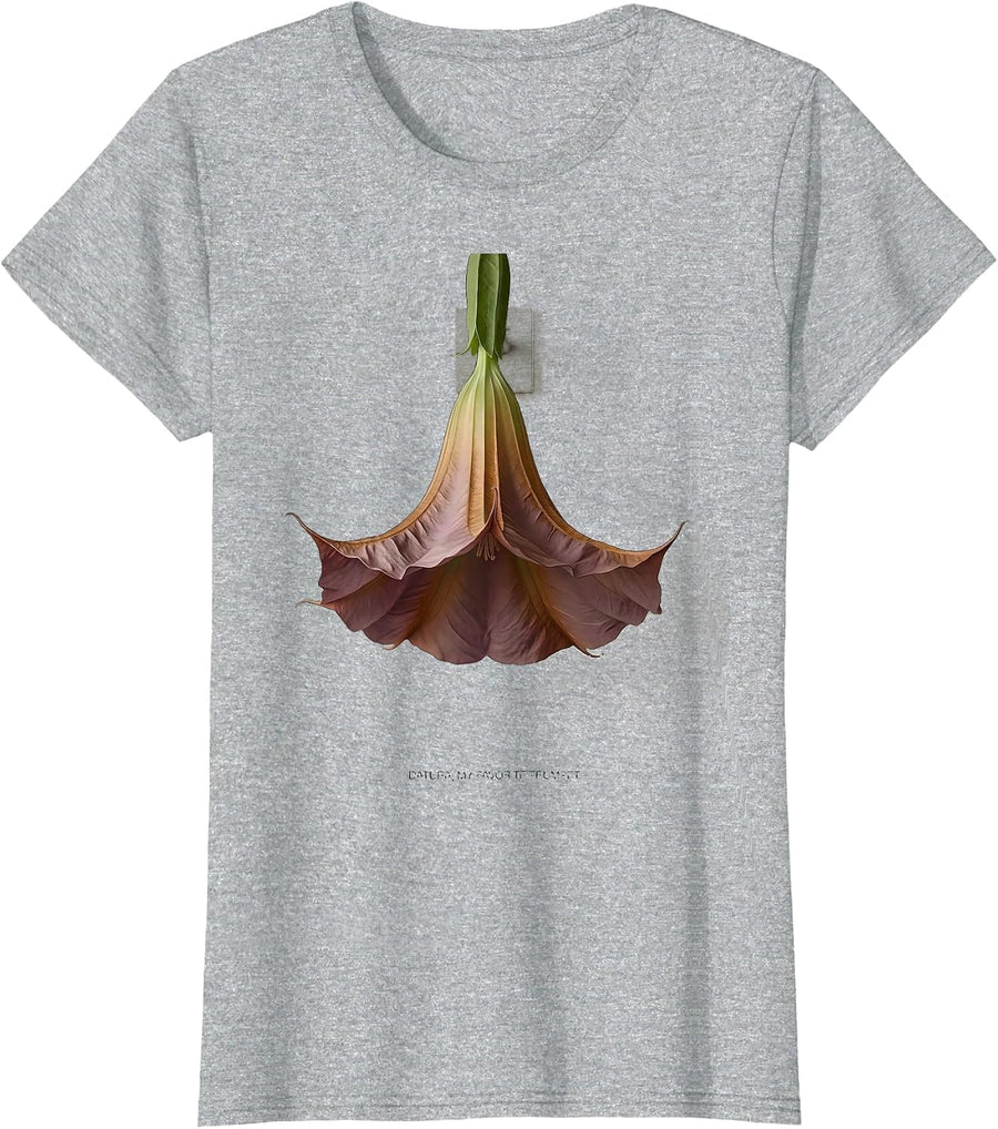 Datura, My Favorite Trumpet Dark Humor Plant Lover Gift T-Shirt - Heather Grey