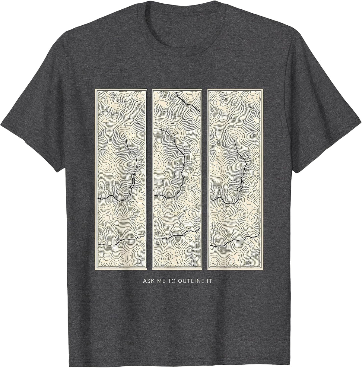Men's Ask Me To Outline It Funny History Teacher Back To School T-Shirt - Dark Heather Grey