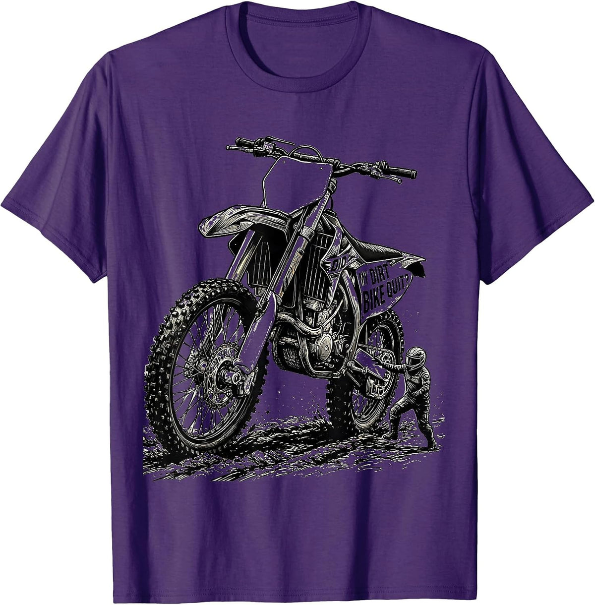 Men's Did My Dirt Bike Quit Funny Motocross Dirt Bike Rider Gift T-Shirt - Purple