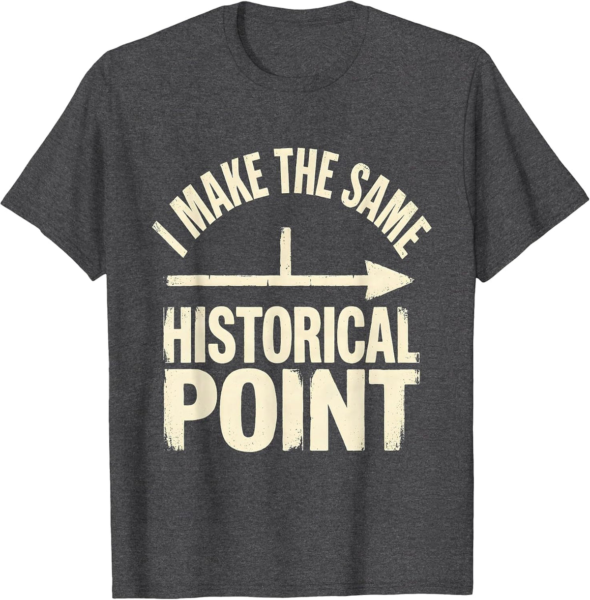 I Make The Same Historical Point Funny History Teacher T-Shirt - Dark Heather Grey